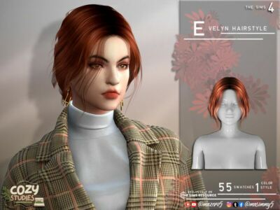 Cozy Studies Evelyn Hairstyle Sims 4 CC