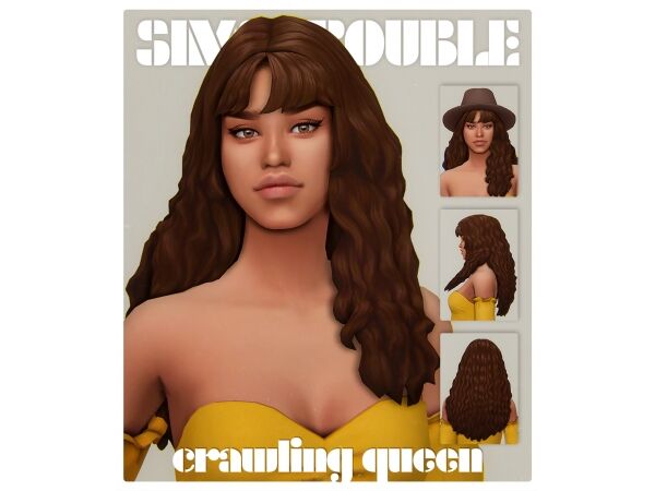 Crawling Queen Hairstyle by Simstrouble 1 Crawling Queen Hairstyle by Simstrouble Sims 4 CC