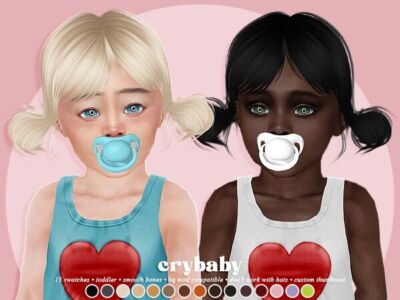 Crybaby – Lollipop Hair for Toddlers Sims 4 CC
