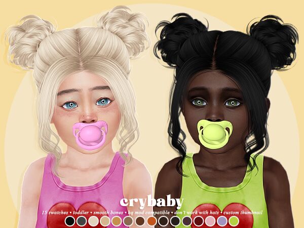 Crybaby - Lollipop Hair for Toddlers 2 sims 4 cc crybaby lollipop hair s club toddler f 3