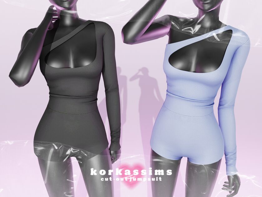 Stylish Cut-Out Jumpsuit for Your Sims 1 Stylish Cut-Out Jumpsuit for Your Sims Sims 4 CC