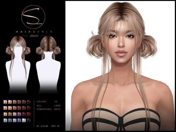 Cute Double Buns Hairstyle 1 Cute Double Buns Hairstyle Sims 4 CC