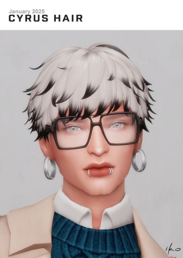 Cyrus Hair by Ikosims 1 Cyrus Hair by Ikosims Sims 4 CC