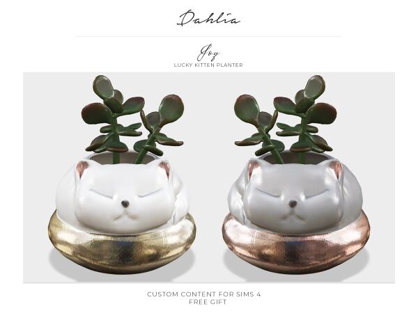Dahlia JOY Lucky Kitten Planter Gift 1 Dahlia JOY Lucky Kitten Planter Gift Sims 4 CC