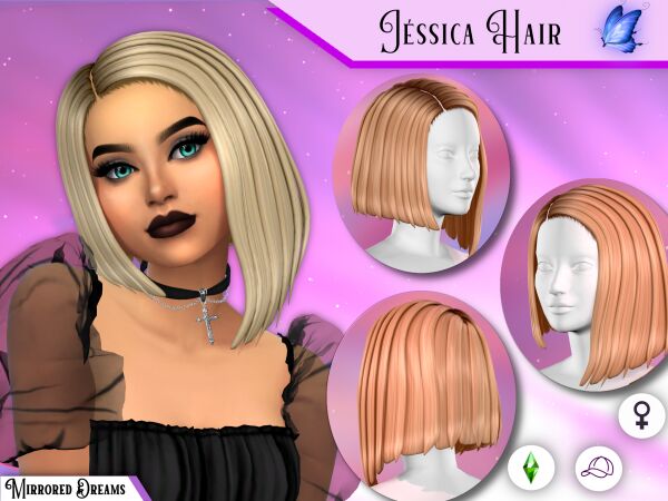 sims 4 cc debora hair 6