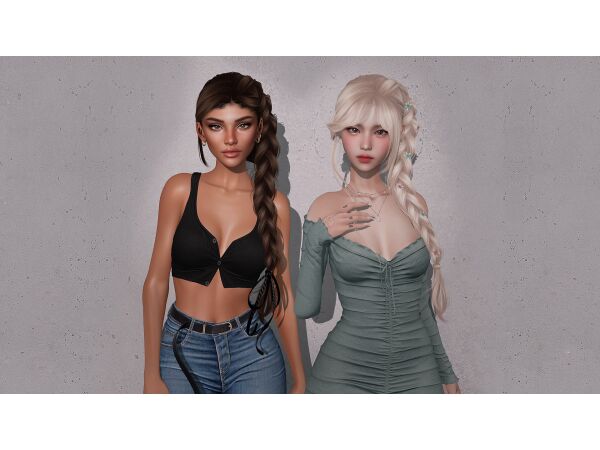 Stunning Destiny Hairstyle by Doux 1 Stunning Destiny Hairstyle by Doux Sims 4 CC