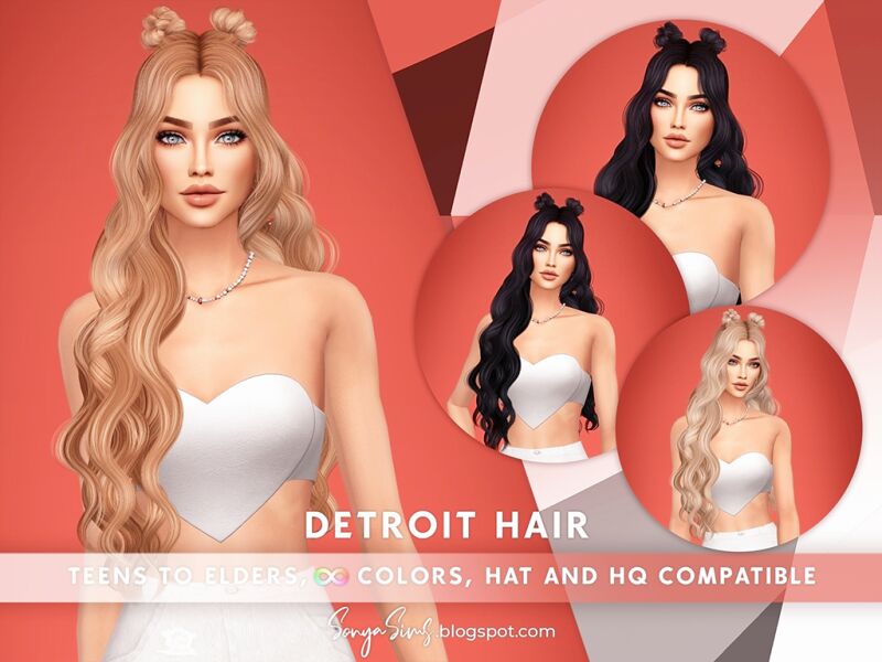 sims 4 cc detroit hair 2