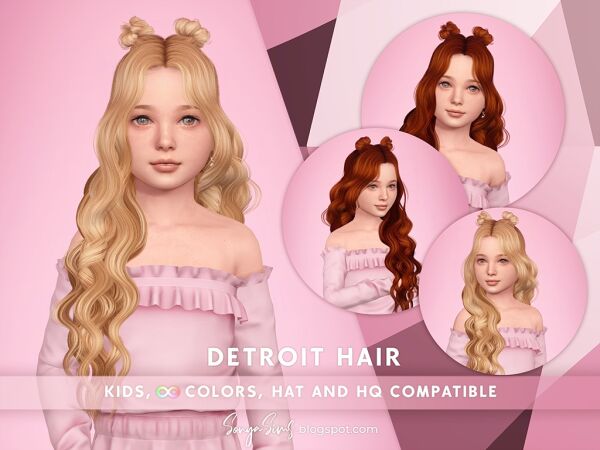 Detroit Hair for Kids 1 Detroit Hair for Kids Sims 4 CC