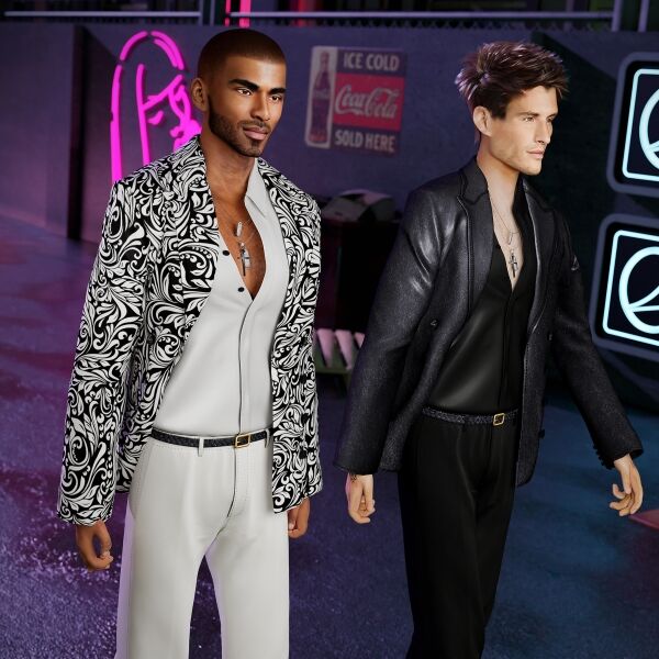 Stylish Double Breasted Jacket with Shirt 1 Stylish Double Breasted Jacket with Shirt Sims 4 CC