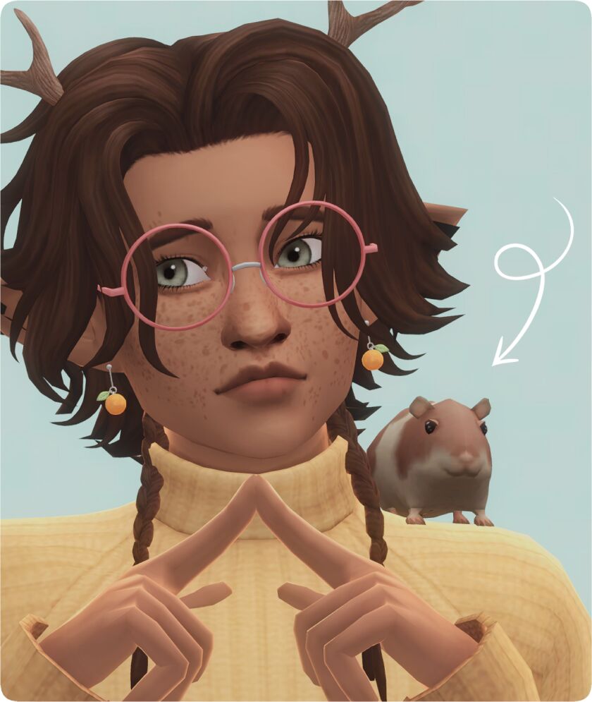 Hamster Shoulder Accessory for Sims 6 sims 4 cc download sfs download patreon 2