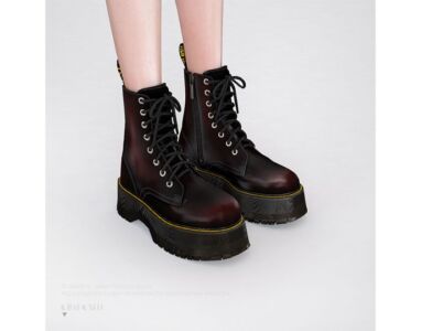 Stylish Dr. Martens Jadon Platform Boots Sims 4 CC