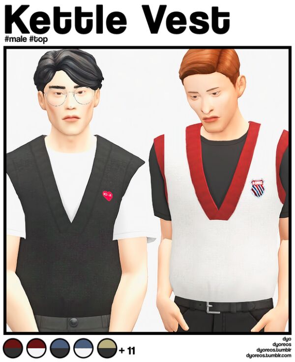 Stylish Kettle Vest by Dyoreos 1 Stylish Kettle Vest by Dyoreos Sims 4 CC