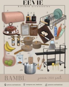 Eevie Kitchen Accessories By Bambisims Sims 4 CC
