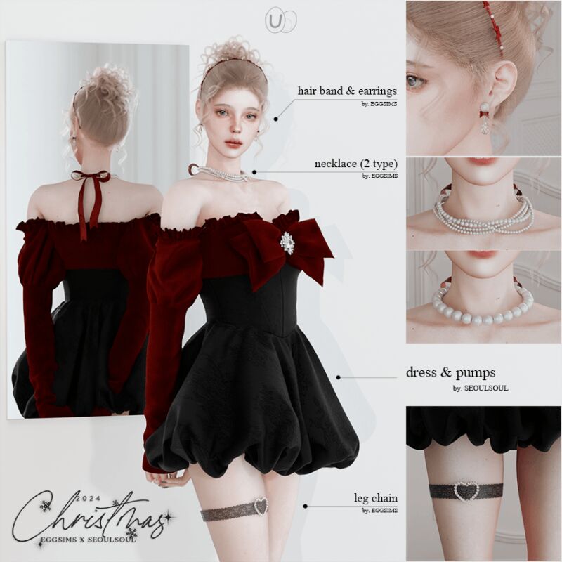 2024 X-Mas Accessory Set by EggSims 2 sims 4 cc eggsims 2024 x mas acc set 2