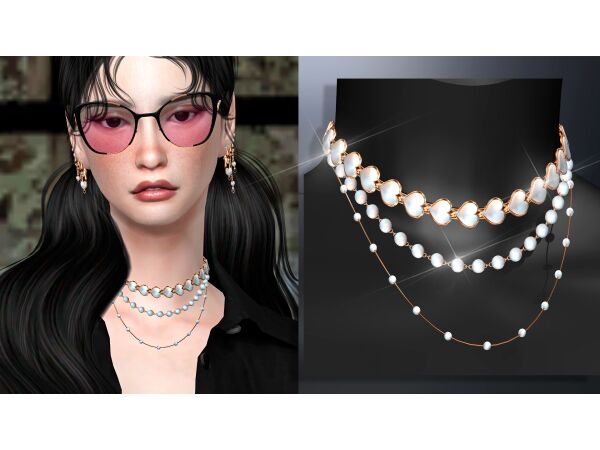 Elegant Heart Necklace V3 by Mydarling20 1 Elegant Heart Necklace V3 by Mydarling20 Sims 4 CC