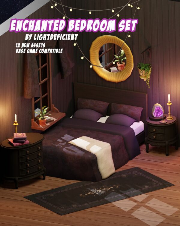 Enchanted Bedroom SET 1 Enchanted Bedroom SET Sims 4 CC