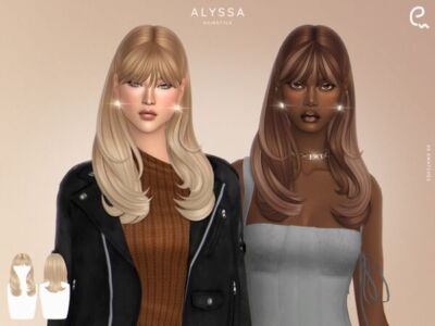 Alyssa Hairstyle for Sims 4 Sims 4 CC