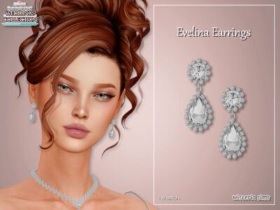 Evelina Earrings By Wisteriasims Sims 4 CC