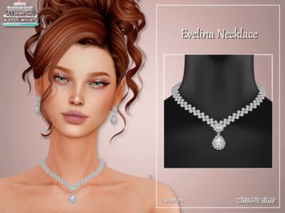 Evelina Necklace by WisteriaSims Sims 4 CC