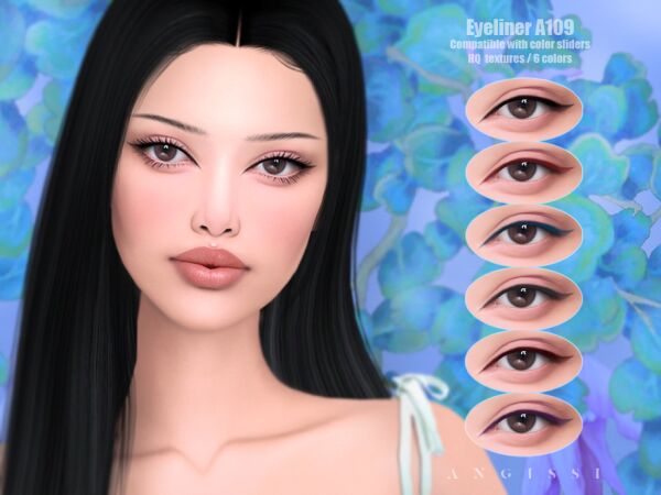 Stunning Eyeliner A109 by Angissi 1 Stunning Eyeliner A109 by Angissi Sims 4 CC