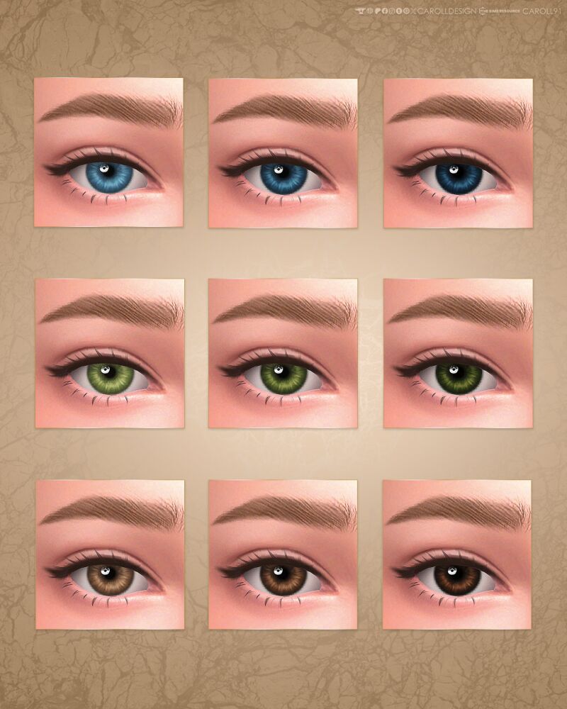 Stunning HQ Eyes by CarollDesign 2 sims 4 cc eyes 119 hq by carolldesign 2