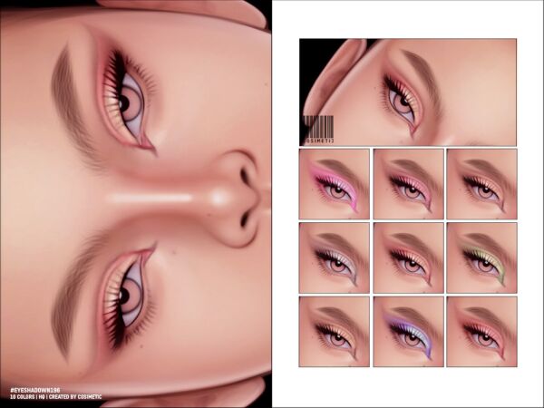 Stunning Eyeshadow N196 by Cosimetic 1 Stunning Eyeshadow N196 by Cosimetic Sims 4 CC