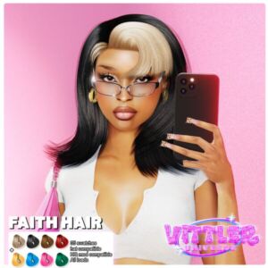 Faith Female Hair By Vittleruniverse Sims 4 CC
