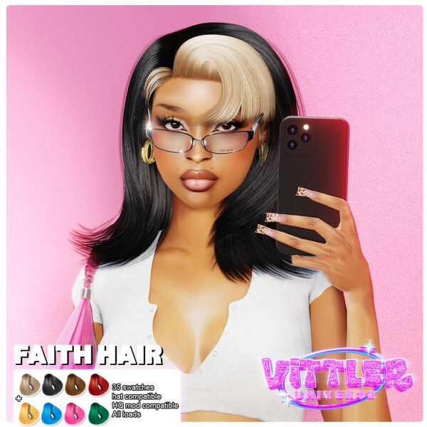Faith Female Hair By Vittleruniverse Sims 4 CC