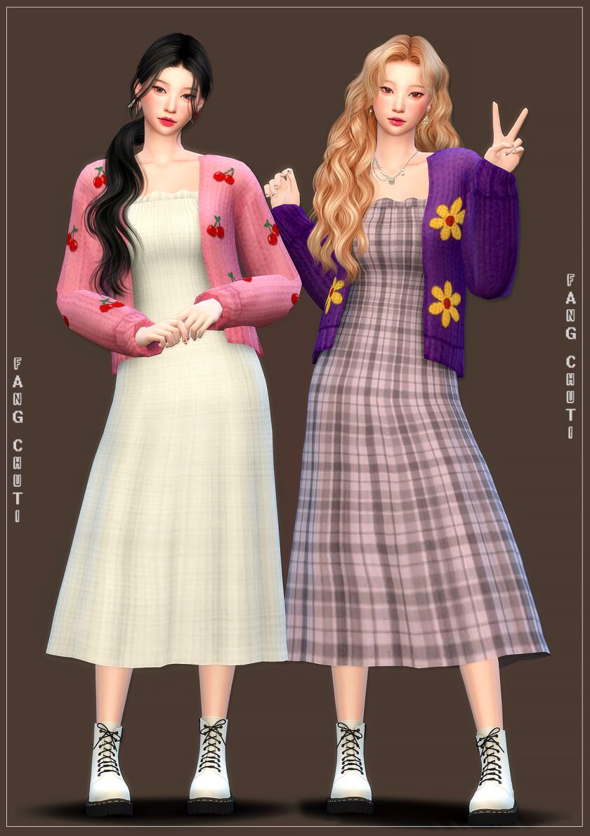 Dress Your Sims in Winter Aespa Style! 3 sims 4 cc fangchuti wt knit 2