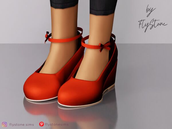Chic Female Heels with Bow by Flystone 1 Chic Female Heels with Bow by Flystone Sims 4 CC