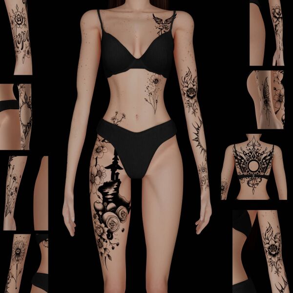 Stunning Female Tattoos Collection #23 1 Stunning Female Tattoos Collection #23 Sims 4 CC