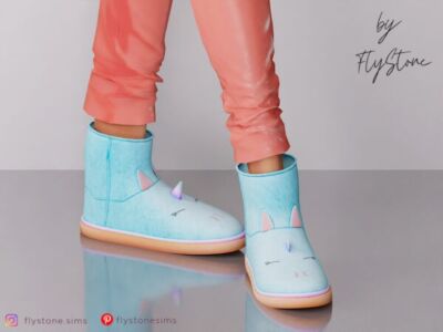 Stunning Female Unicorn UGG Boots Sims 4 CC