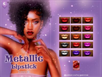 Femboy Metallic Lipstick Sims 4 CC