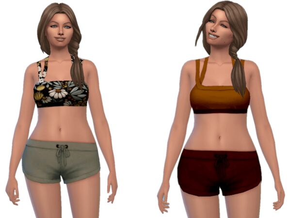 Floral Active Wear Collection Sims 4 CC
