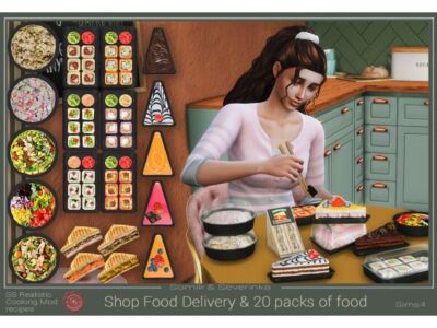 Delicious Food Shop Delivery Sims 4 CC