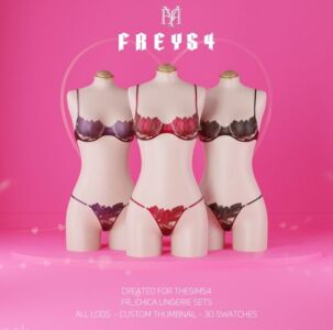 Fr_Chica Lingerie Sets Sims 4 CC