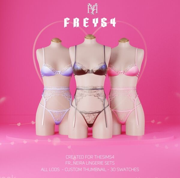 Elegant FR_Neira Lingerie Sets 1 Elegant FR_Neira Lingerie Sets Sims 4 CC