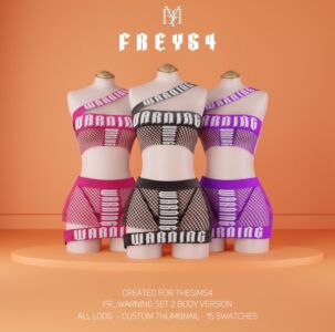 FR_Warning Set (2 Version) Sims 4 CC