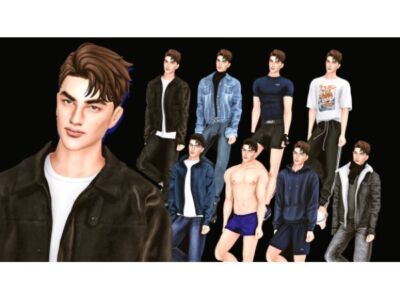 Ghostlias Lester: 8 Outfits by Ashia Sims 4 CC