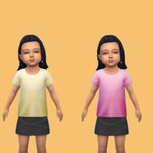 Girl’s Only T-Shirt for Toddlers Sims 4 CC