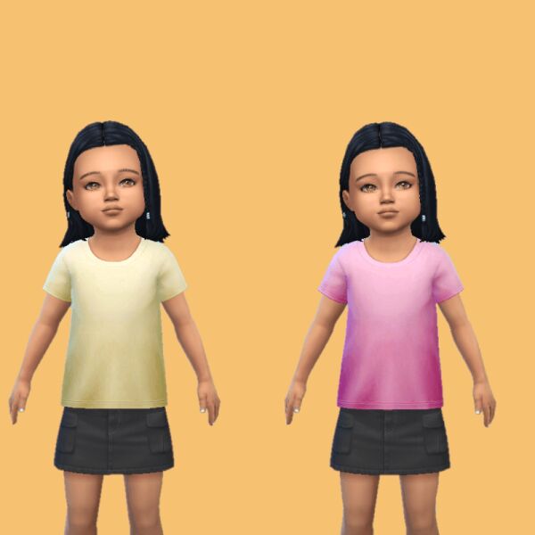 Girl's Only T-Shirt for Toddlers 1 Girl’s Only T-Shirt for Toddlers Sims 4 CC