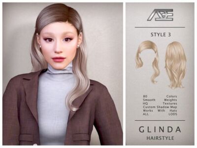 Glinda – Style 3 Hairstyle Sims 4 CC