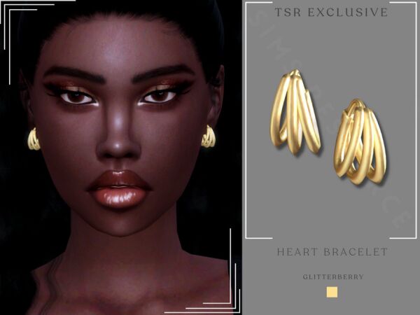 Gold Triple Hoops – Sparkle in Style 1 Gold Triple Hoops – Sparkle in Style Sims 4 CC