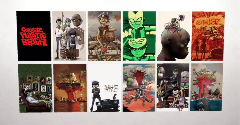 sims 4 cc gorillaz poster cc 3