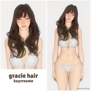 Gracie Hair by Kaycreame Sims 4 CC