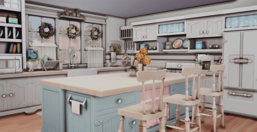 Grannie’s Kitchen: A Cozy Culinary Space 5 sims 4 cc grannies kitchen by pilarleonyt 2