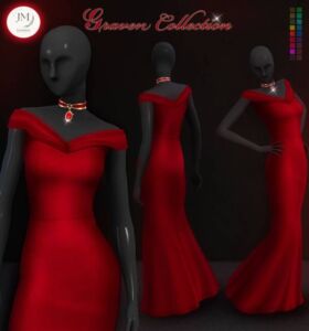 Graven Dress By Jomsims Sims 4 CC