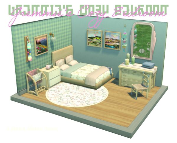 Gremmie’s Cozy Bedroom 1 Gremmie’s Cozy Bedroom Sims 4 CC