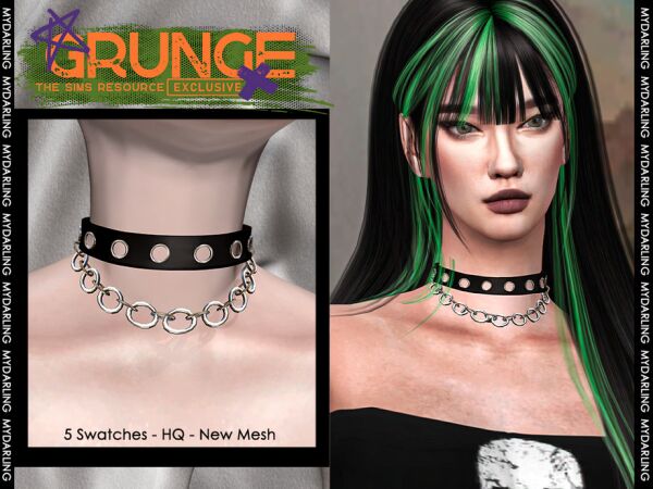 Grunge Choker for Women 1 Grunge Choker for Women Sims 4 CC