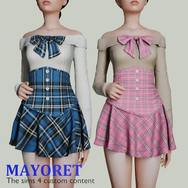 Elegant Haruka Dress by Mayoret 2 sims 4 cc haruka dress by mayoret 2